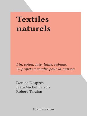 cover image of Textiles naturels